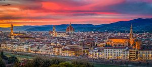Perfect sunset over Florence