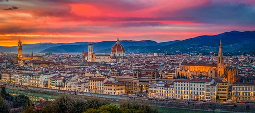Perfect sunset over Florence