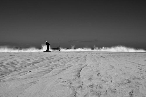 Golven op de het strand van Sao Pedro, Sao Vicente, Kaap Verdie