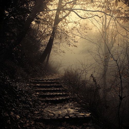 Forest landscape full of symbolism