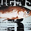 Vis op krantenpapier, goudvis van Muurbabbels Typographic Design thumbnail