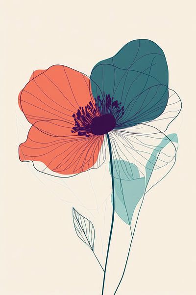 Une élégance fleurie aux couleurs douces par Poster Art Shop