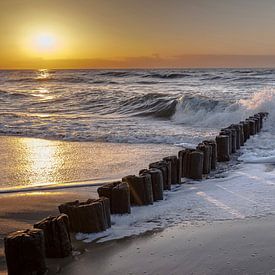Zonsondergang in zeeland van Memories for life Fotografie