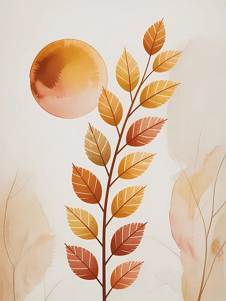 Goldener Herbstzweig von Abdelaziz Elachaary