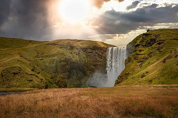 Skogafoss Waterval IJsland van Thomas Heitz