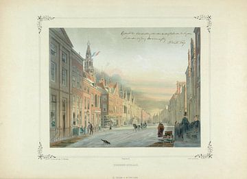 Ansicht der Breetraat in Leiden, 1854