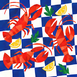 Red Lobster – Karomuster von Daan Dirk