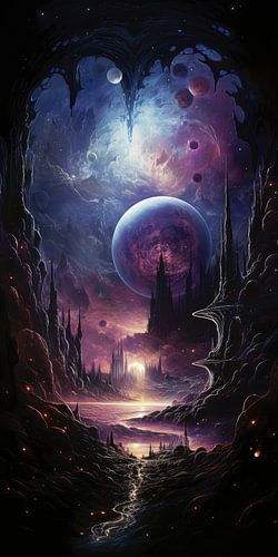 Fairytale landscape surreal abstract and bizarre