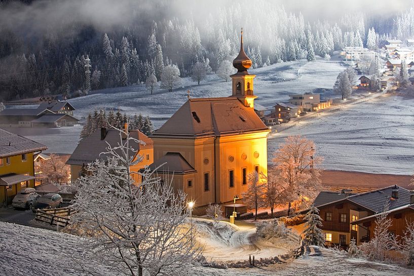 The parish church in Flachau by Christa Kramer