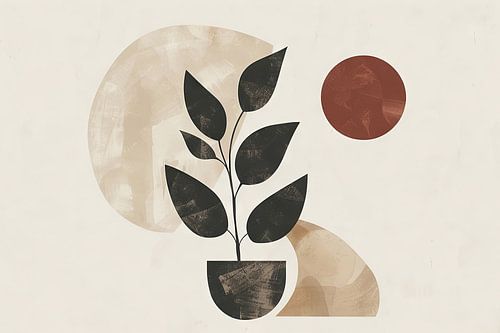 Abstracte plantenkunst