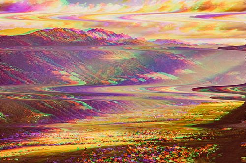 South Tyrol Glitch Art View
