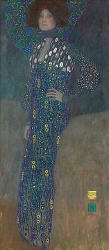 Gustav Klimt - Portret van Emilie Flöge (1902) van Peter Balan