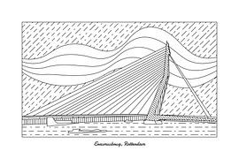 Erasmusbrug, Rotterdam van Victor Weijers