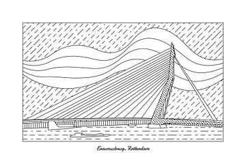 Erasmusbrug, Rotterdam van Victor Weijers