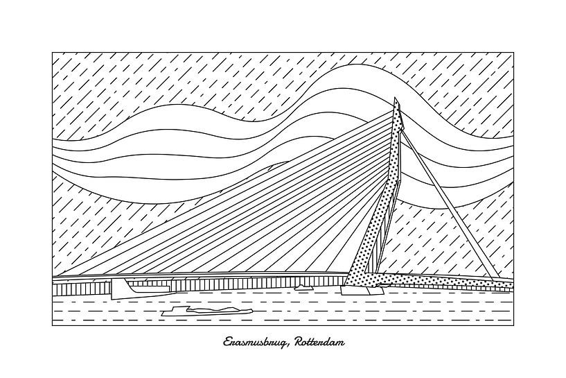 Erasmusbrücke, Rotterdam von Victor Weijers