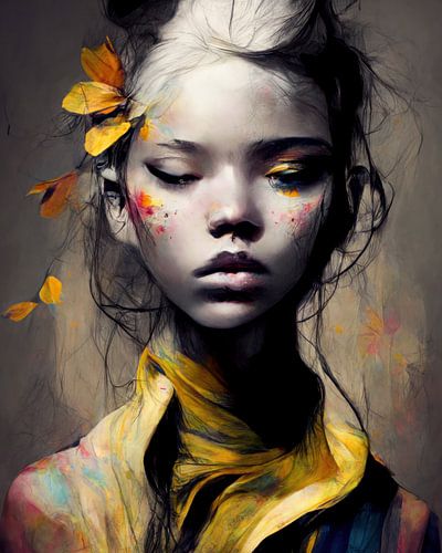 Abstract portret "Asian girl"