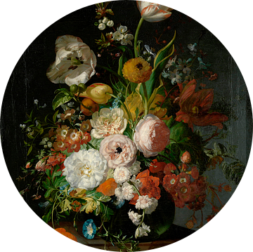 Rachel Ruysch, Stilleven met bloemen in een glazen vaas
