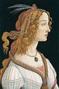 Porträt einer jungen Frau, Sandro Botticelli von Meisterhafte Meister Miniaturansicht