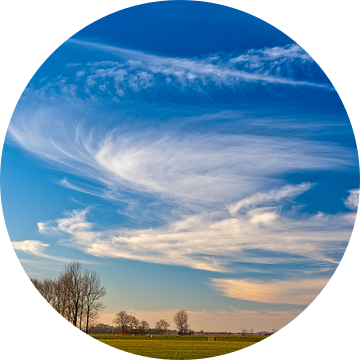 Hollandse luchten tussen Garnwerd en Winsum, Groningen, Nederland van Henk Meijer Photography