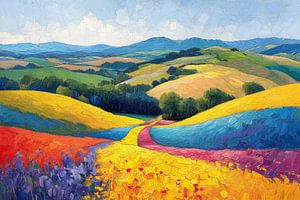 Abstrakte Landschaft Farbe