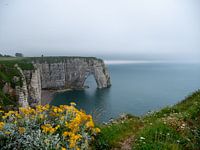 Etretat chalk cliffs