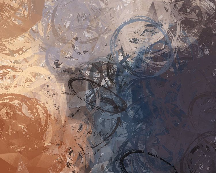 Terra, Taupe und Flieder. Moderne abstrakte Kunst. Tiefe Gewässer. von Dina Dankers