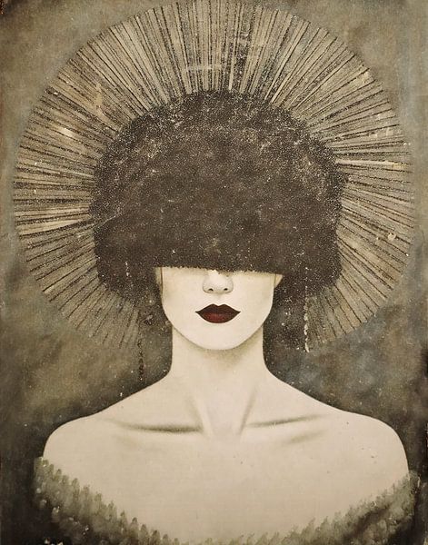 woman in Ton Sur Ton - Abstract portret 09 par TW living
