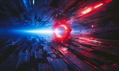 Dynamisch abstract schilderij