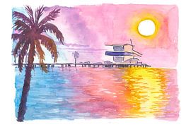 St. Pete Pier Palm and Sun in Florida by Markus Bleichner