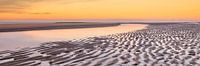 Paysage marin, plage et mer du Nord au coucher du soleil par eric van der eijk Aperçu