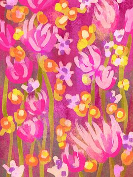 Abstract heart-warming flowers by Raissa Oltmanns