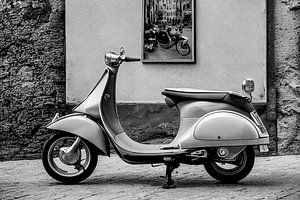Alter Vintage Motorroller Illustration