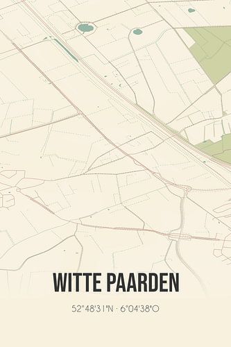 Alte Karte von Witte Paarden (Overijssel)
