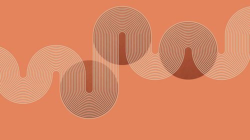 Japandi Zon Modern Abstract Geometrisch Organisch