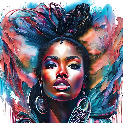 Modernes Portrait einer Afrikanerin