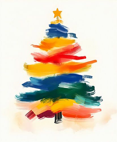 Abstract colourful Christmas tree