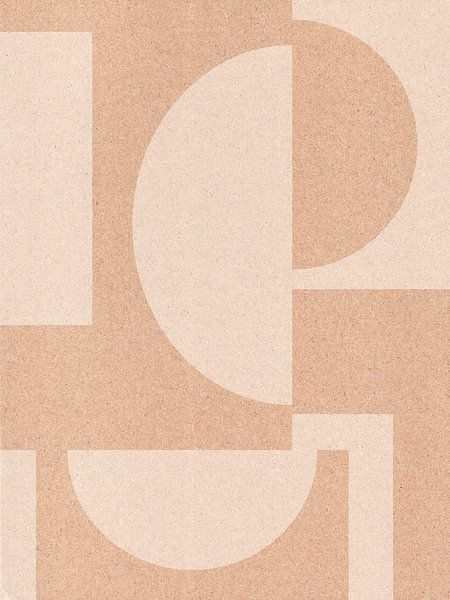 Moderne abstracte geometrische collage in beige. van Dina Dankers