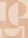 Moderne abstracte geometrische collage in beige. van Dina Dankers thumbnail