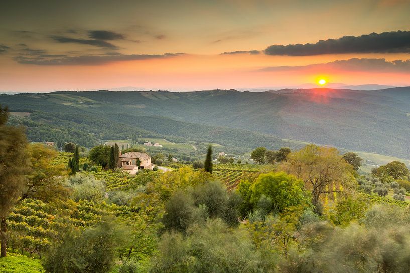 Lever de soleil en Toscane par Damien Franscoise
