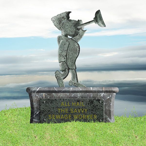 "Long live the smart sewer worker" by Grüntyers .
