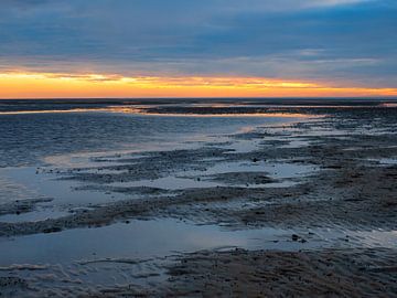 Sonnenuntergang im Wattenmeer von Katrin May