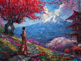 malerische japanische Kunst