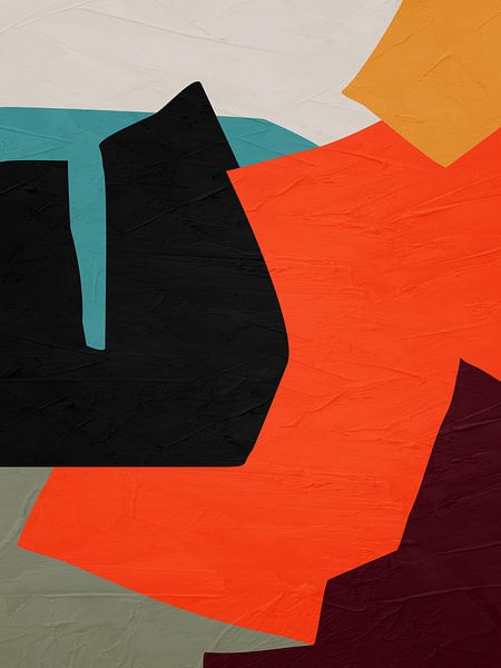 Colourful geometric organic abstract art by Online Arts