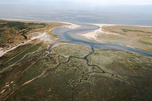 Blick auf De Slufter und die Nordsee