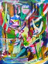 Modern abstract schilderij  'Stormachtig' van SpeelseKunst thumbnail