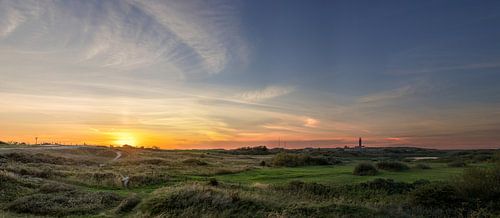 Vuurtoren Eierland Texel - zonsondergang