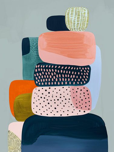 Modern und abstrakt gestapelt