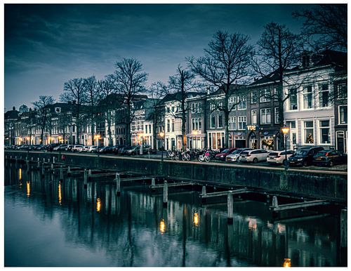 Blik op grachtenpanden in Gorinchem