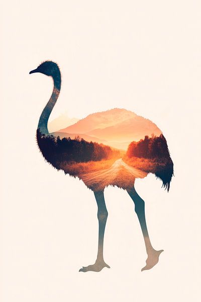 Erdmännchen im Sonnenuntergang von Poster Art Shop