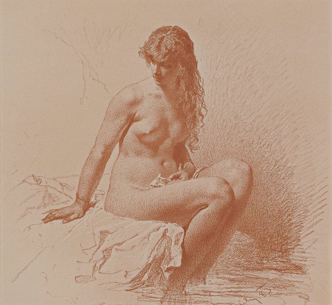 Mihály Zichy - Female Nude by Peter Balan